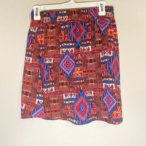 Alya Tribal Print Skirt Sz M